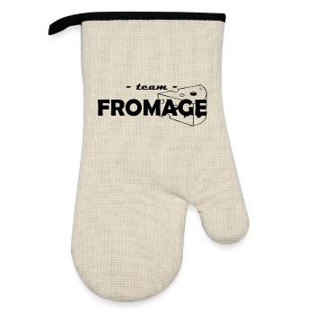 team fromage - Gant de cuisine avec revêtement en caoutchouc - lin/noir  - Devant