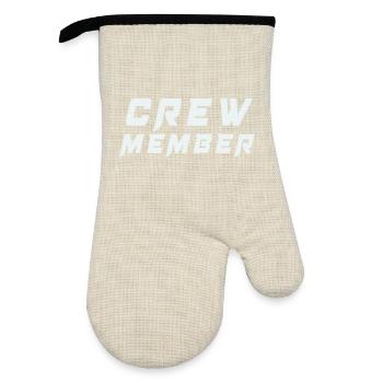 Crew Member Patch Tee - Oven glove with rubber coating - linen/black  - Front