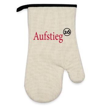 Promoted 2026 Promotion - Oven glove with rubber coating - linen/black  - Front