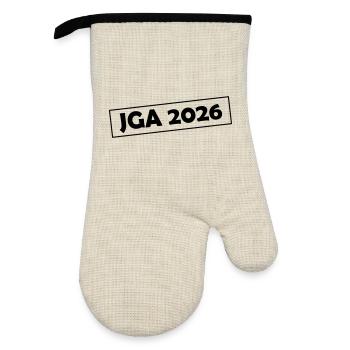 JGA 2026 - Gant de cuisine avec revêtement en caoutchouc - lin/noir  - Devant