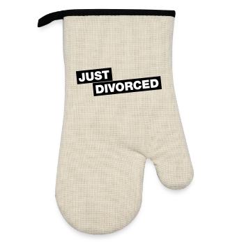 Je viens de divorcer - Gant de cuisine avec revêtement en caoutchouc - lin/noir  - Devant
