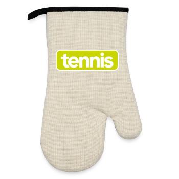 Tennis Bold Sportswear - Oven glove with rubber coating - linen/black  - Front