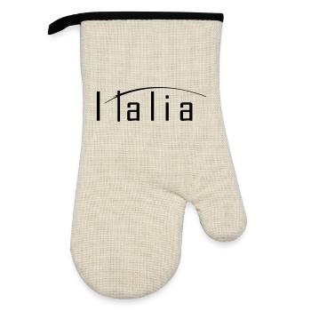 Italia - Gant de cuisine avec revêtement en caoutchouc - lin/noir  - Devant