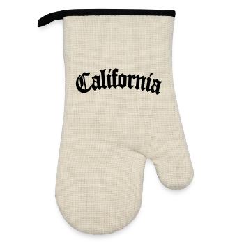 california - Ofenhandschuh mit Gummibeschichtung - Leinen/Schwarz  - Vorne