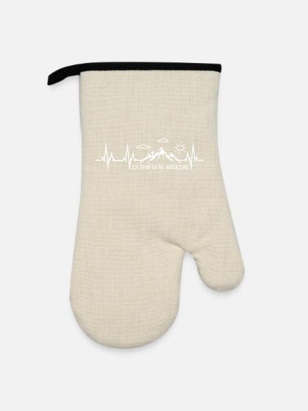 Wandern - Ofenhandschuh mit Gummibeschichtung - Leinen/Schwarz