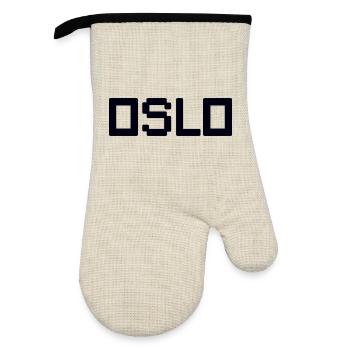 OSLO, Norvège, Norvège - Gant de cuisine avec revêtement en caoutchouc - lin/noir  - Devant