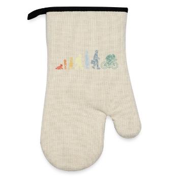 Cyclist Evolution - Oven glove with rubber coating - linen/black  - Front