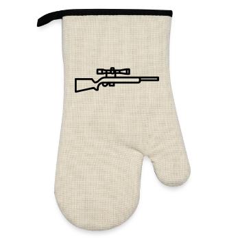 Sniper - Gant de cuisine avec revêtement en caoutchouc - lin/noir  - Devant