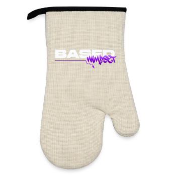 Mentalité basée – Mentalité de graffiti streetwear - Gant de cuisine avec revêtement en caoutchouc - lin/noir  - Devant