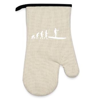 SUP Evolution - Oven glove with rubber coating - linen/black  - Front