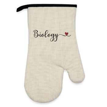 Biology - Oven glove with rubber coating - linen/black  - Front