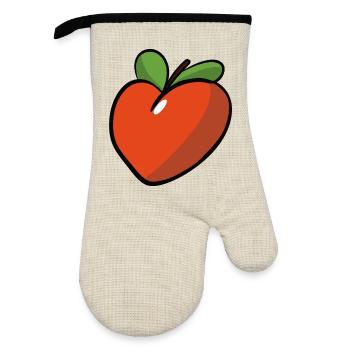 Peche_coeur - Gant de cuisine avec revêtement en caoutchouc - lin/noir  - Devant