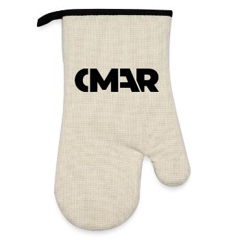 Omar Name Arabic First Name Gift - Oven glove with rubber coating - linen/black  - Front