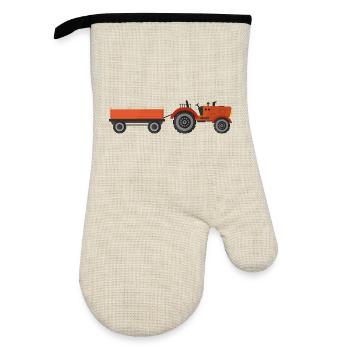 tracteur - Gant de cuisine avec revêtement en caoutchouc - lin/noir  - Devant