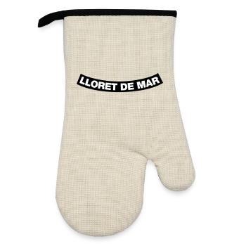 Élément du chapitre de Lloret de mar (JGA MC-Design) - Gant de cuisine avec revêtement en caoutchouc - lin/noir  - Devant