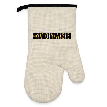 Voyage - Gant de cuisine avec revêtement en caoutchouc - lin/noir  - Devant