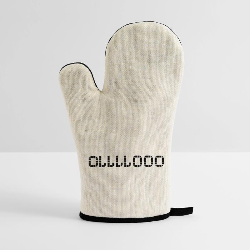 Binary notation - 30 Oven glove with rubber coating
