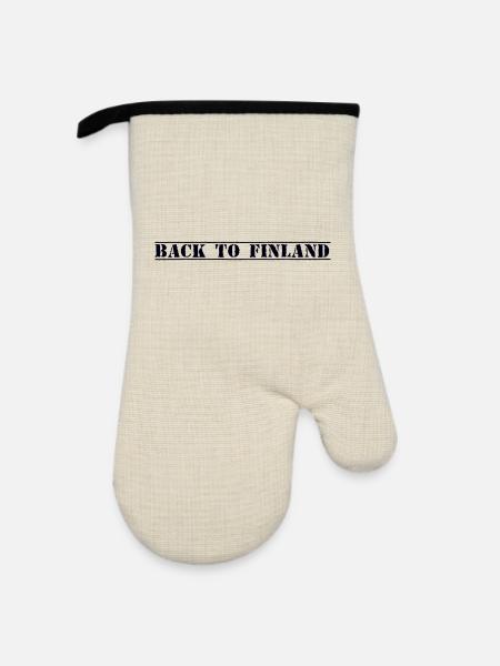 Finland Finnland - Ofenhandschuh mit Gummibeschichtung - Leinen/Schwarz