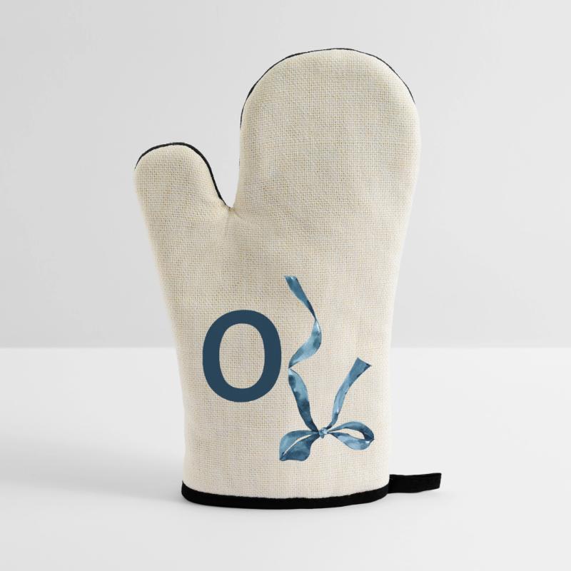 Monogramm oder Geschenkidee Ofenhandschuh mit Gummibeschichtung