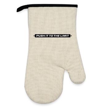 Push It To The Limit - Oven glove with rubber coating - linen/black  - Front