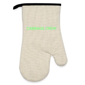 Cabbage Crew Lettrage Vegan - Gant de cuisine avec revêtement en caoutchouc - lin/noir  - Devant