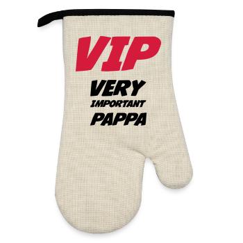 VIP Very Important Pappa - Gant de cuisine avec revêtement en caoutchouc - lin/noir  - Devant