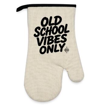 OLD SCHOOL VIBES uniquement - Gant de cuisine avec revêtement en caoutchouc - lin/noir  - Devant