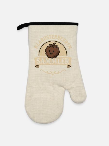 Klabusterbeeren Sammler - Ofenhandschuh mit Gummibeschichtung - Leinen/Schwarz 