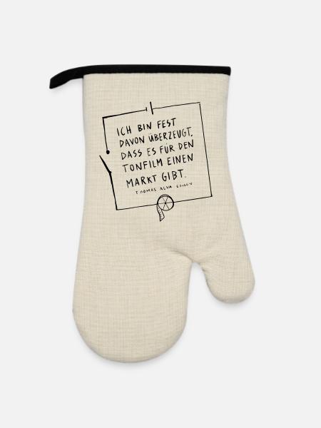 Thomas Edison Schaltkreis - Ofenhandschuh mit Gummibeschichtung - Leinen/Schwarz