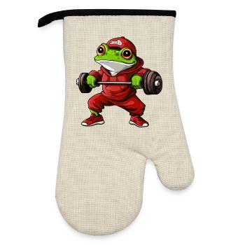 Entraîneur sportif Frog - Gant de cuisine avec revêtement en caoutchouc - lin/noir  - Devant