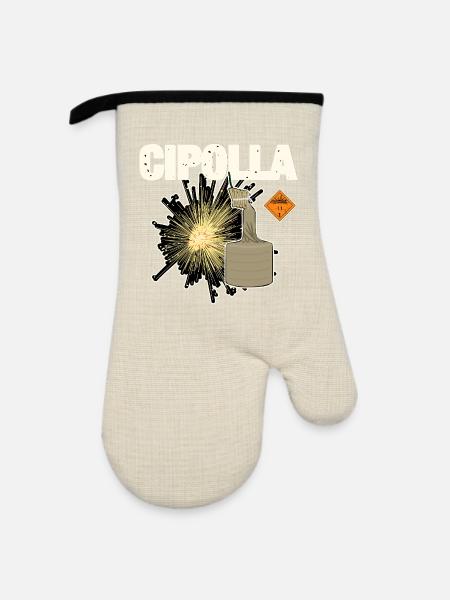 Cipolla Pyro - Ofenhandschuh mit Gummibeschichtung - Leinen/Schwarz 