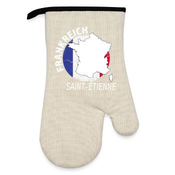 Saint-Etienne - Oven glove with rubber coating - linen/black  - Front