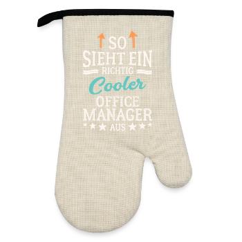 Cool Office Manager Team Leadership Office - Gant de cuisine avec revêtement en caoutchouc - lin/noir  - Devant