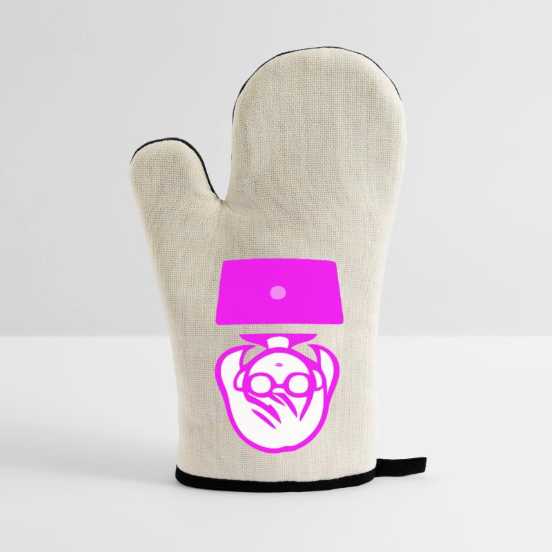 Woman with Computer Programmer Coder Oven glove with rubber coating