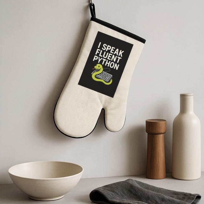 Python Coding Snake Oven glove with rubber coating