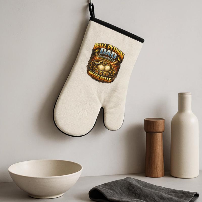 Python roi python Papa Œufs plus gros propriétaire de roi python Gant de cuisine avec revêtement en caoutchouc