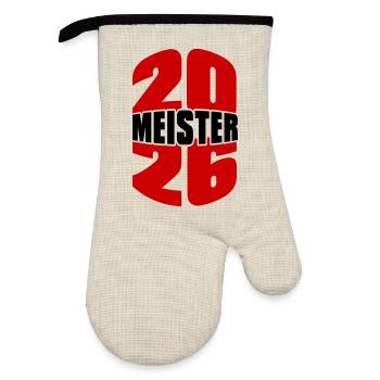 Champion 2026 Championship - Oven glove with rubber coating - linen/black  - Front