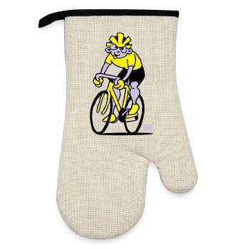Cyclist - Cycling - Oven glove with rubber coating - linen/black  - Front