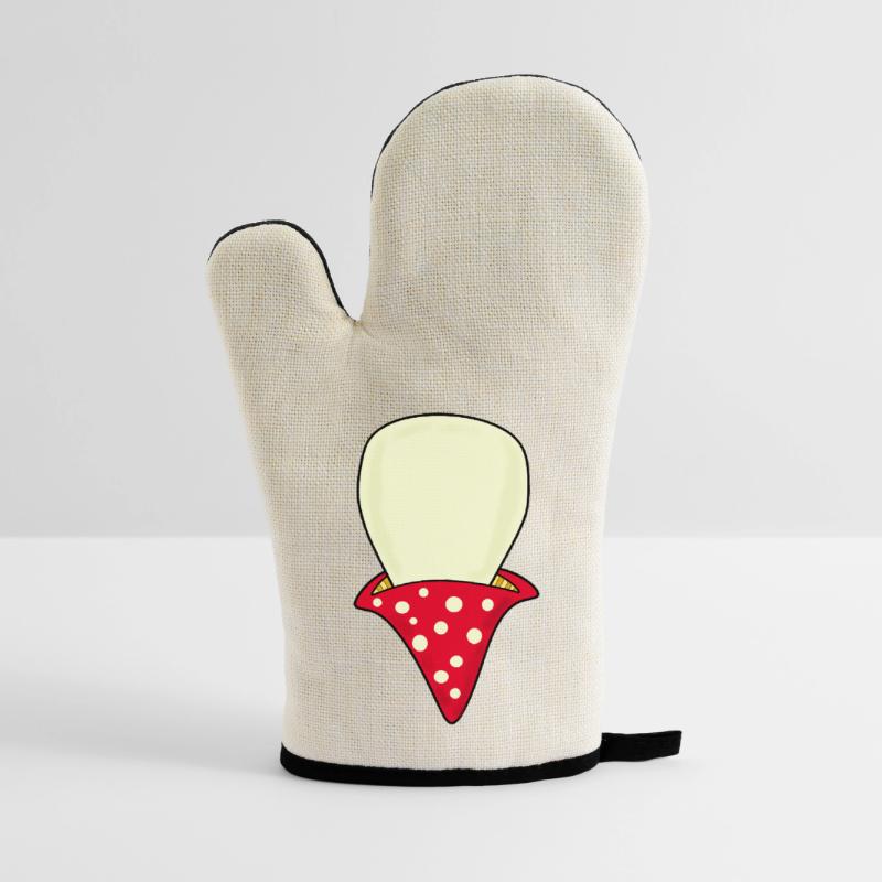 Mushroom Toadstool Pattern Personalizable Gift Oven glove with rubber coating
