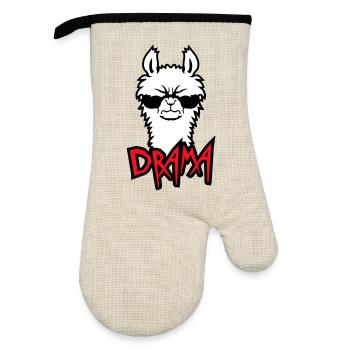 Lama Cool Lunettes de soleil en colère Furry Sour Alpaga - Gant de cuisine avec revêtement en caoutchouc - lin/noir  - Devant