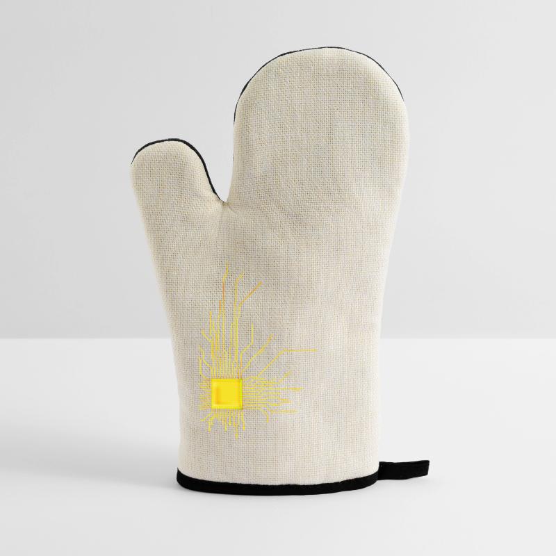 platine Core cpu Computer Nerd Programmer admin Oven glove with rubber coating