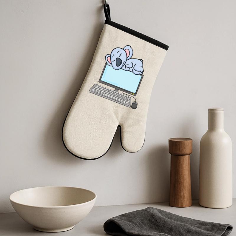 Koala Computer Nerd Programmierer Geschenk Ofenhandschuh mit Gummibeschichtung