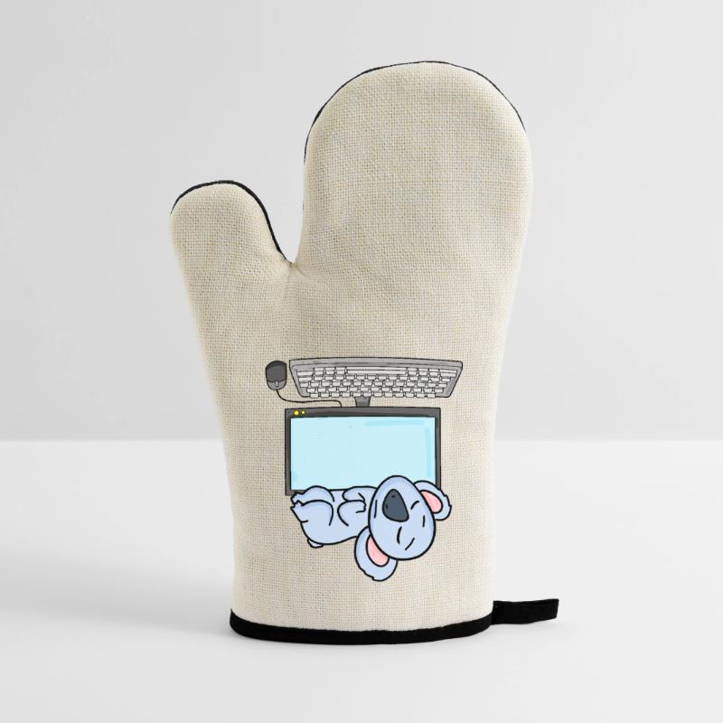 Koala Computer Nerd Programmierer Geschenk Ofenhandschuh mit Gummibeschichtung