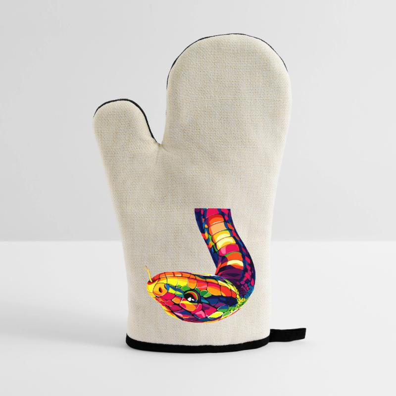 Snake Python Cobra Mamba Rattlesnake Snake Oven glove with rubber coating