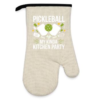 Pickleball My Kinda Kitchen Party - Gant de cuisine avec revêtement en caoutchouc - lin/noir  - Devant