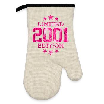 LIMITED EDITION 2001 25TH BIRTHDAY - Oven glove with rubber coating - linen/black  - Front