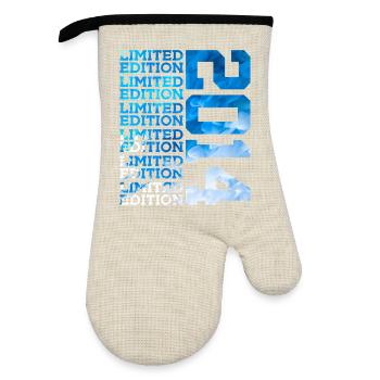 LIMITED EDITION 2014 12 YEARS 12TH BIRTHDAY - Oven glove with rubber coating - linen/black  - Front