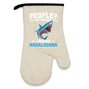 Équipe de recherche Megalodon Megalodon Shark Lover - Gant de cuisine avec revêtement en caoutchouc - lin/noir  - Devant