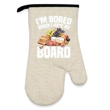  Charcuterie Lover Board with Cover Charcuterie - Oven glove with rubber coating - linen/black  - Front