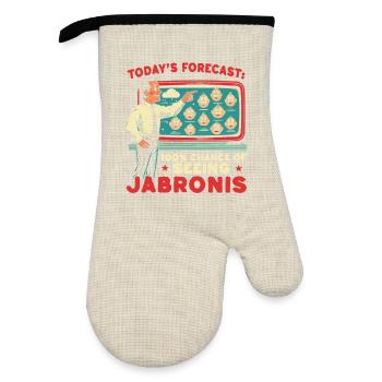 Todays Forecast 100% Chance Of Seeing Jabronis - Oven glove with rubber coating - linen/black  - Front